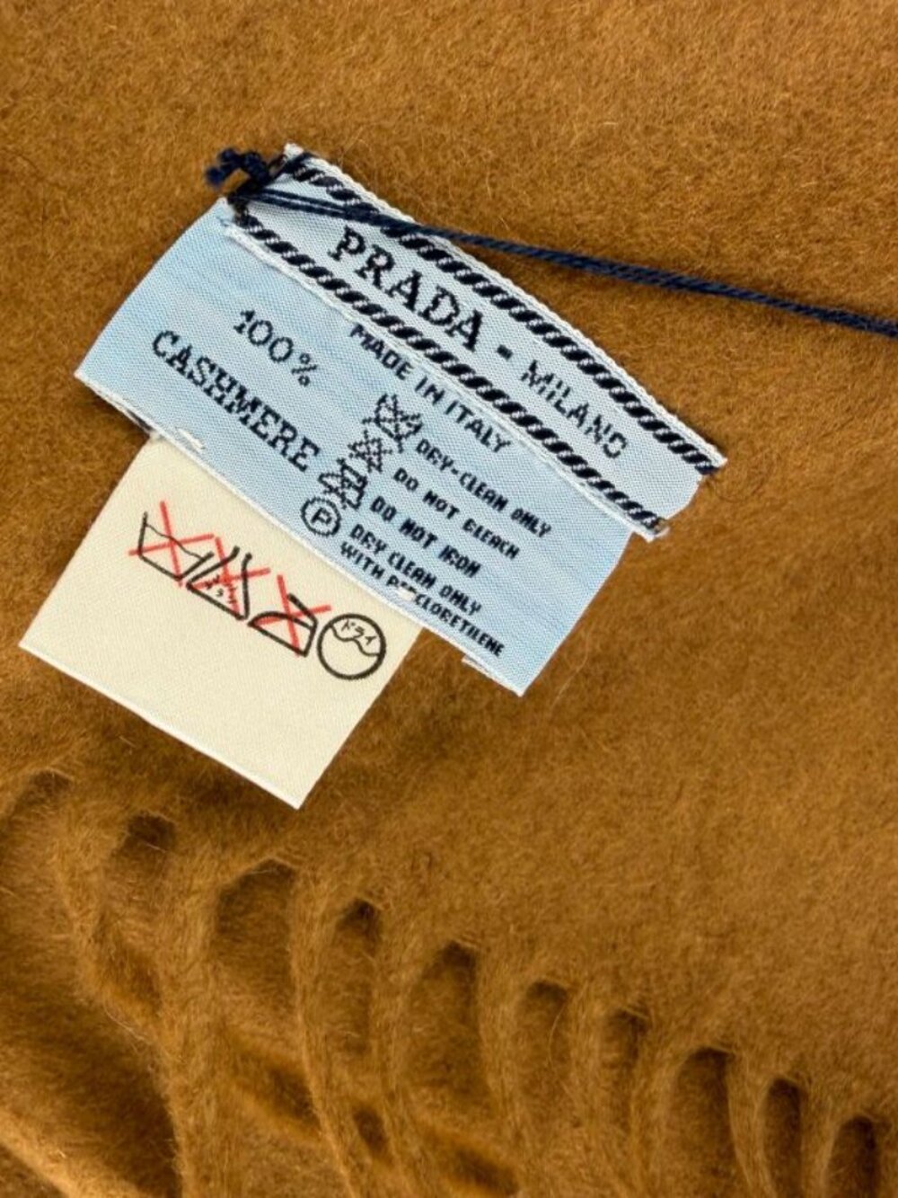 Prada Scarf Brown Cashmere Vintage - Picture 5 of 6